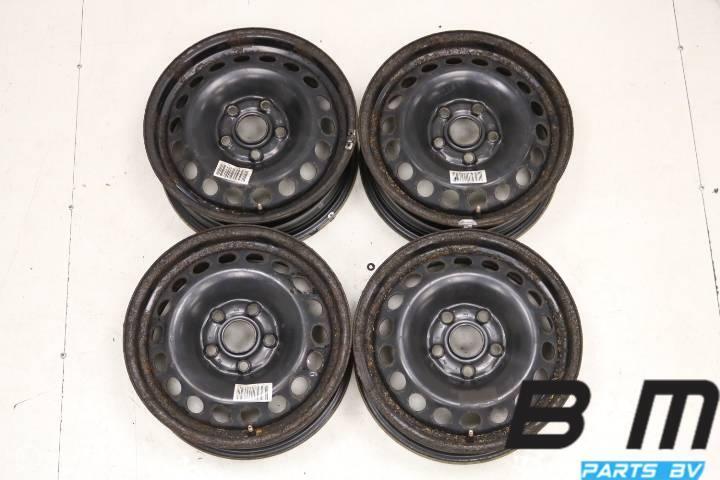 Org 15 inch stalen velgen VW Golf 5 / Touran etc 1K0601027C, Auto-onderdelen, Gebruikt, Velg(en)