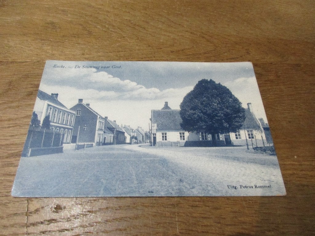 POSTKAART EKE EECKE DE STEENWEG NAAR GENT, Envoi, Avant 1920, Affranchie, Flandre Orientale