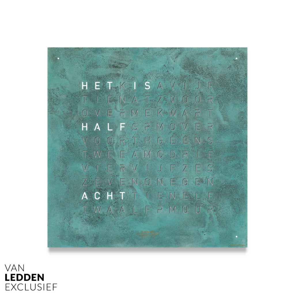Qlocktwo Earth 45 Creator’s Edition Vintage Copper Woordklok, Maison & Meubles, Accessoires pour la Maison | Horloges, Neuf, Enlèvement ou Envoi