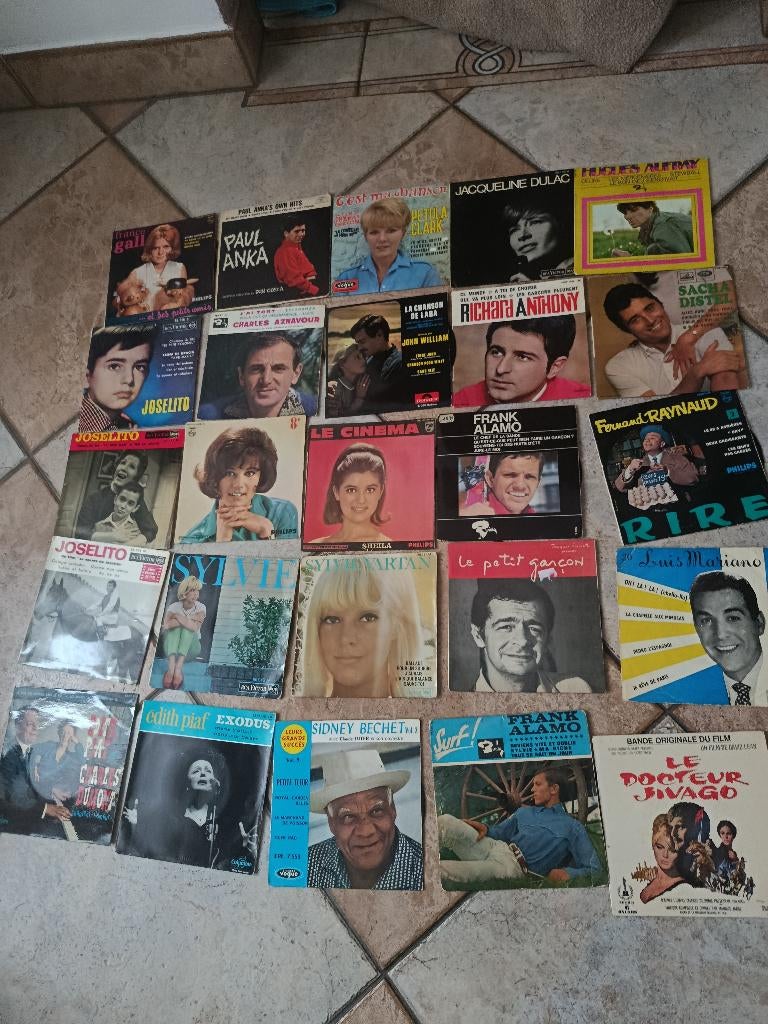 Lot de 113 singles 7" EP 45 RPM divers, Enlèvement ou Envoi, Utilisé, EP, Pop