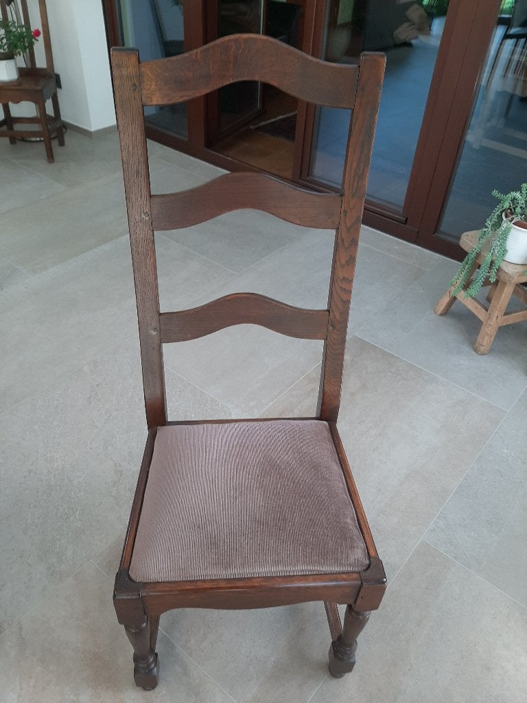 Ensemble de 6 chaises, Maison & Meubles, Chaises, Utilisé, Cinq, Six Chaises ou plus, Bois, Tissus, Autres couleurs, Enlèvement