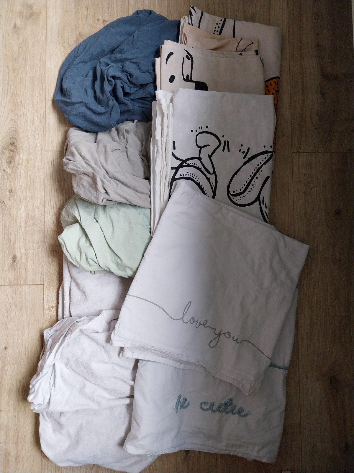 Beddengoed babybed, Ophalen