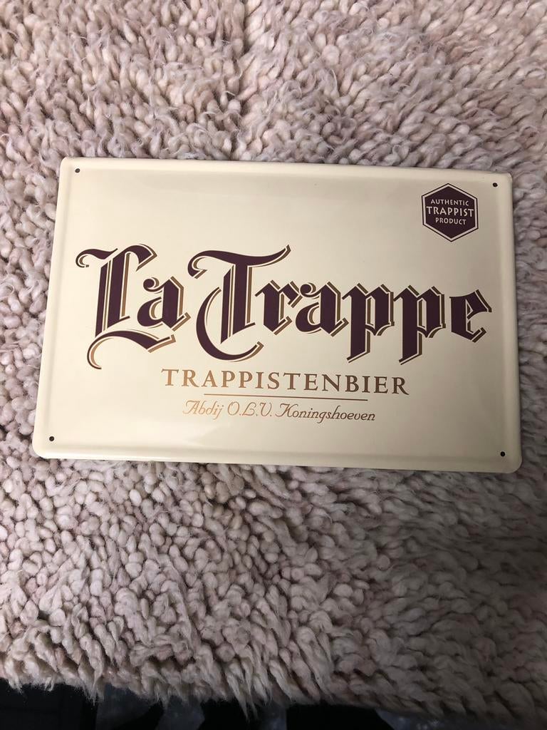 Reclame La Trappe, Verzamelen, Biermerken, Ophalen of Verzenden, Zo goed als nieuw, Reclamebord, Plaat of Schild, La Trappe