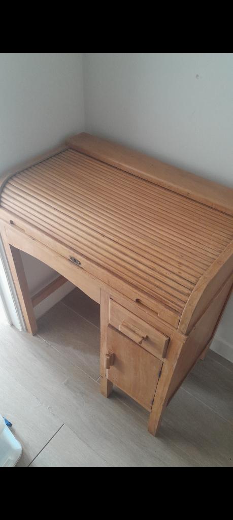 Bureau vintage - console - table d'appoint, Maison & Meubles, Vintage, 50 à 100 cm, Carré, Enlèvement