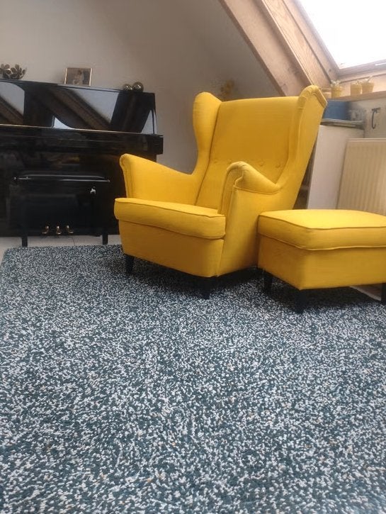 IKEA Vindum tapijt (blauw), Ophalen, Gebruikt, 150 tot 200 cm, 200 cm of meer