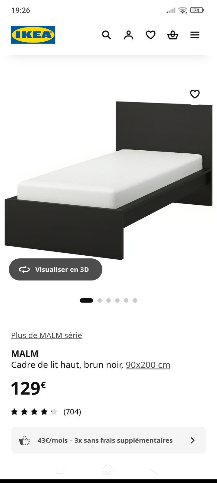 Lit 1 personne + sommier, Maison & Meubles, Chambre à coucher | Lits, Enlèvement, Utilisé