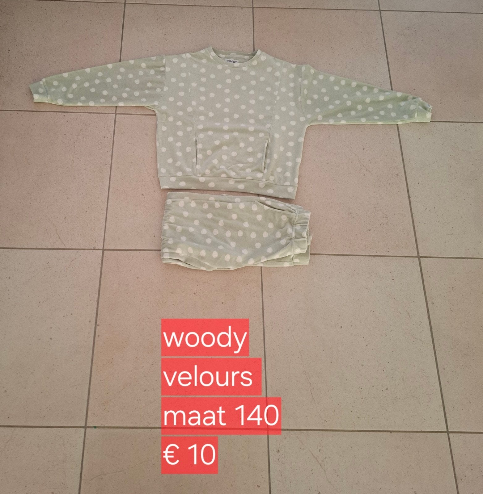 woody pyjama velours, Kinderen en Baby's, Nacht- of Onderkleding, Meisje, Ophalen of Verzenden, Zo goed als nieuw