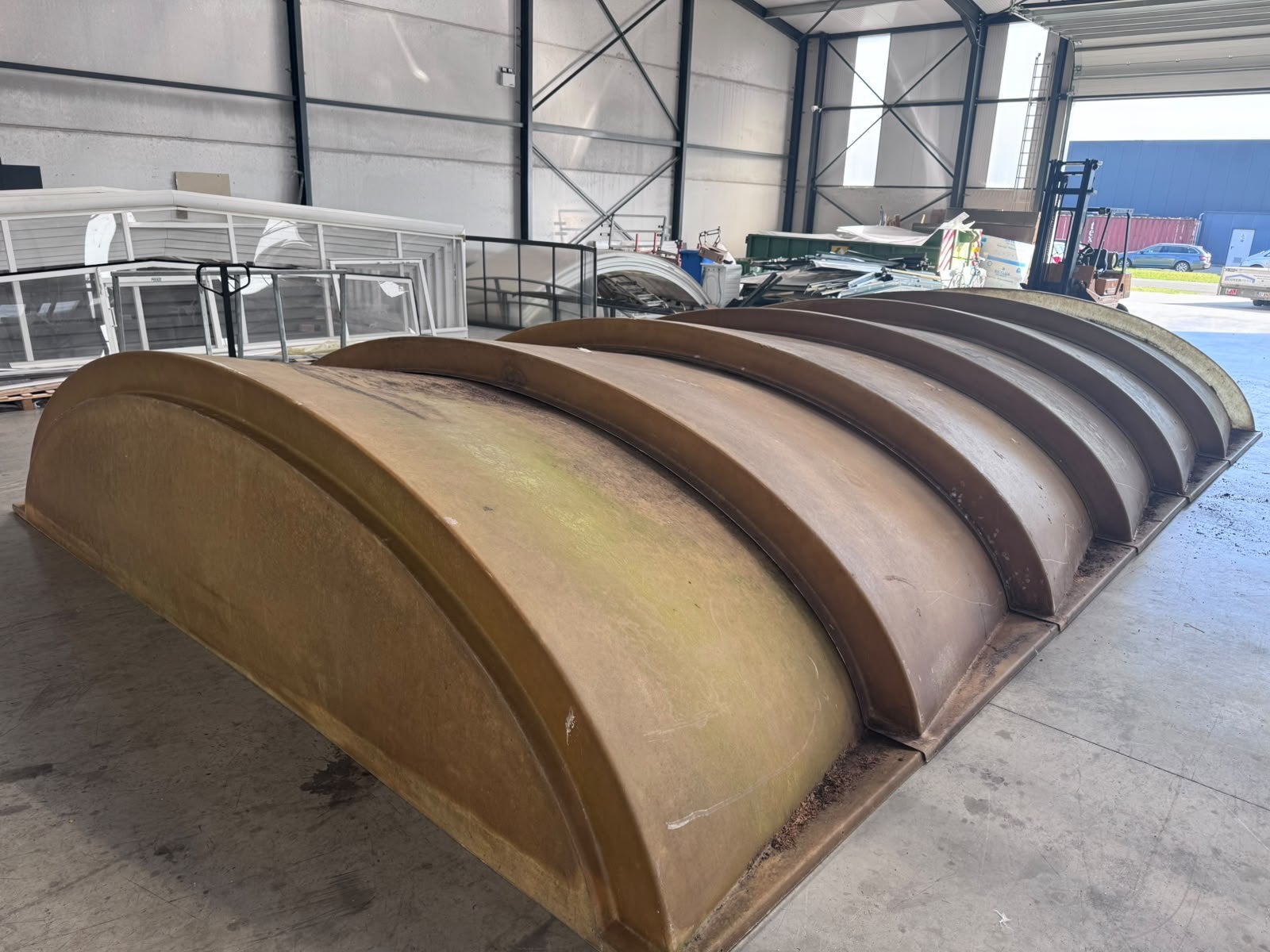 Overkapping 9,45x4,85 demonteerbaar, Ophalen of Verzenden, Overige, Werkplaats, Gebouw of Erf