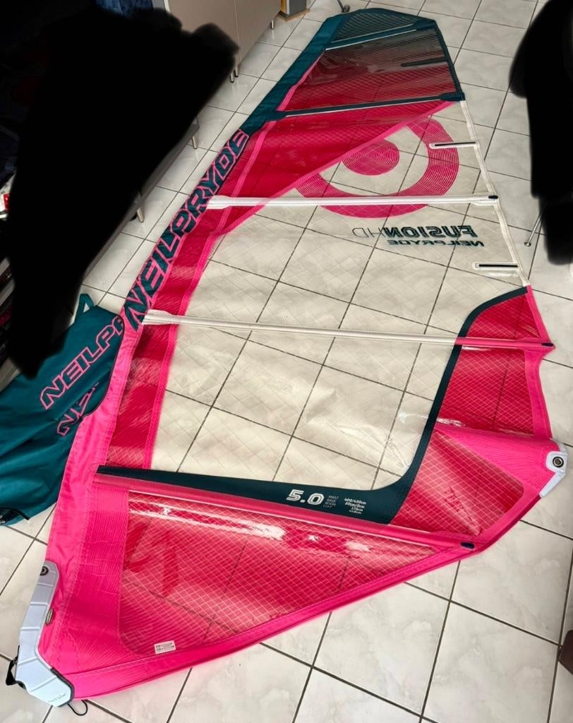 NeilPryde Fusion HD 5.0&5.5 als nieuw, Watersport en Boten, Windsurfen, Ophalen, Zo goed als nieuw, Neilpryde