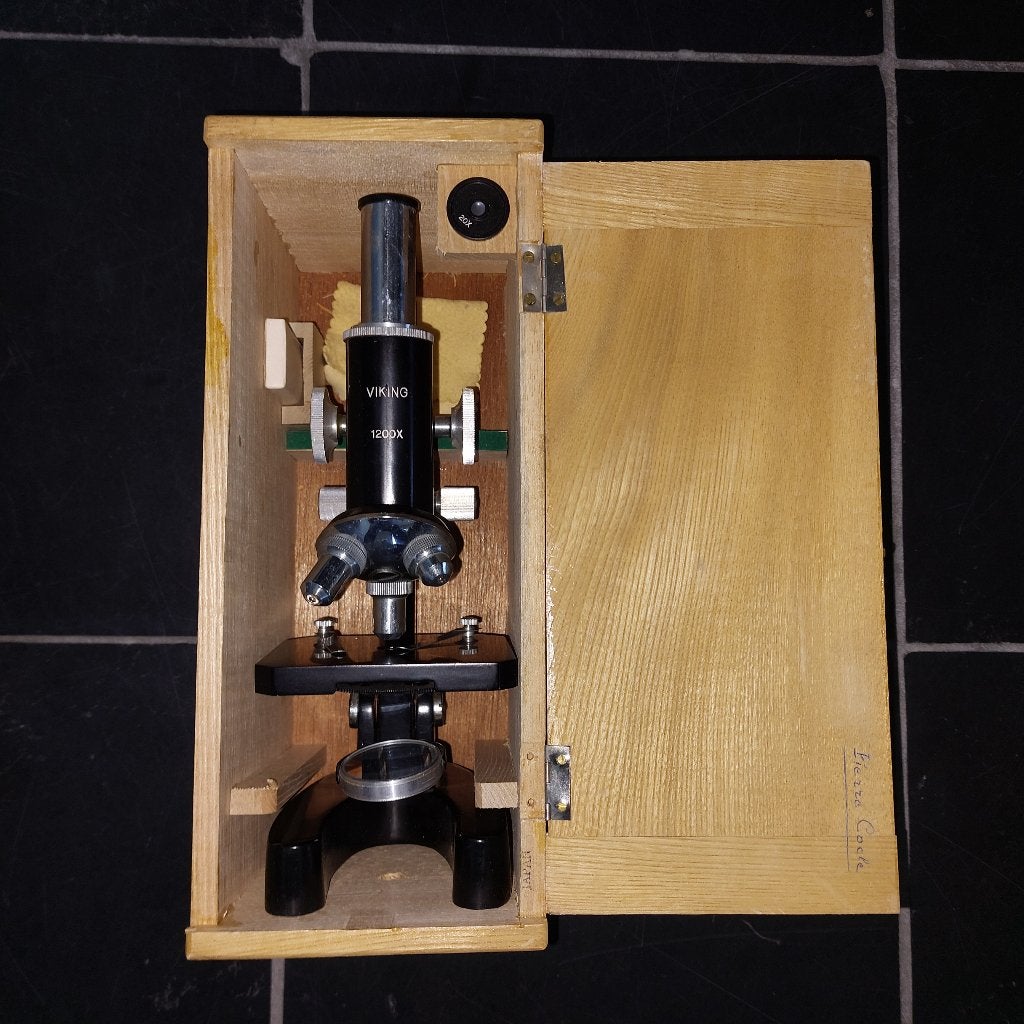 microscope ancien, TV, Hi-fi & Vidéo, Enlèvement ou Envoi, Comme neuf, Microscope biologique