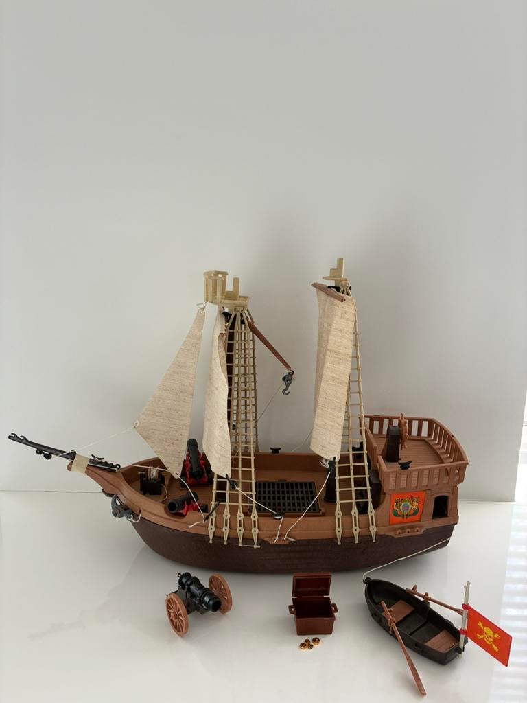 Vintage piratenboot playmobil jaren ‘80, Enlèvement ou Envoi, Utilisé, Playmobil en vrac