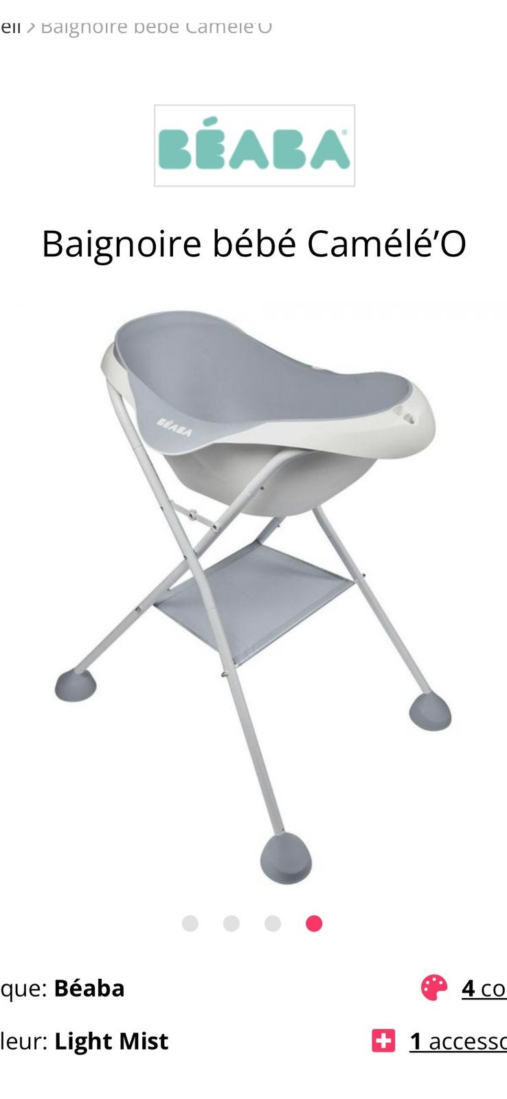 Baignoire Beaba sur pied, Enlèvement, Utilisé, Baignoire, Autres marques