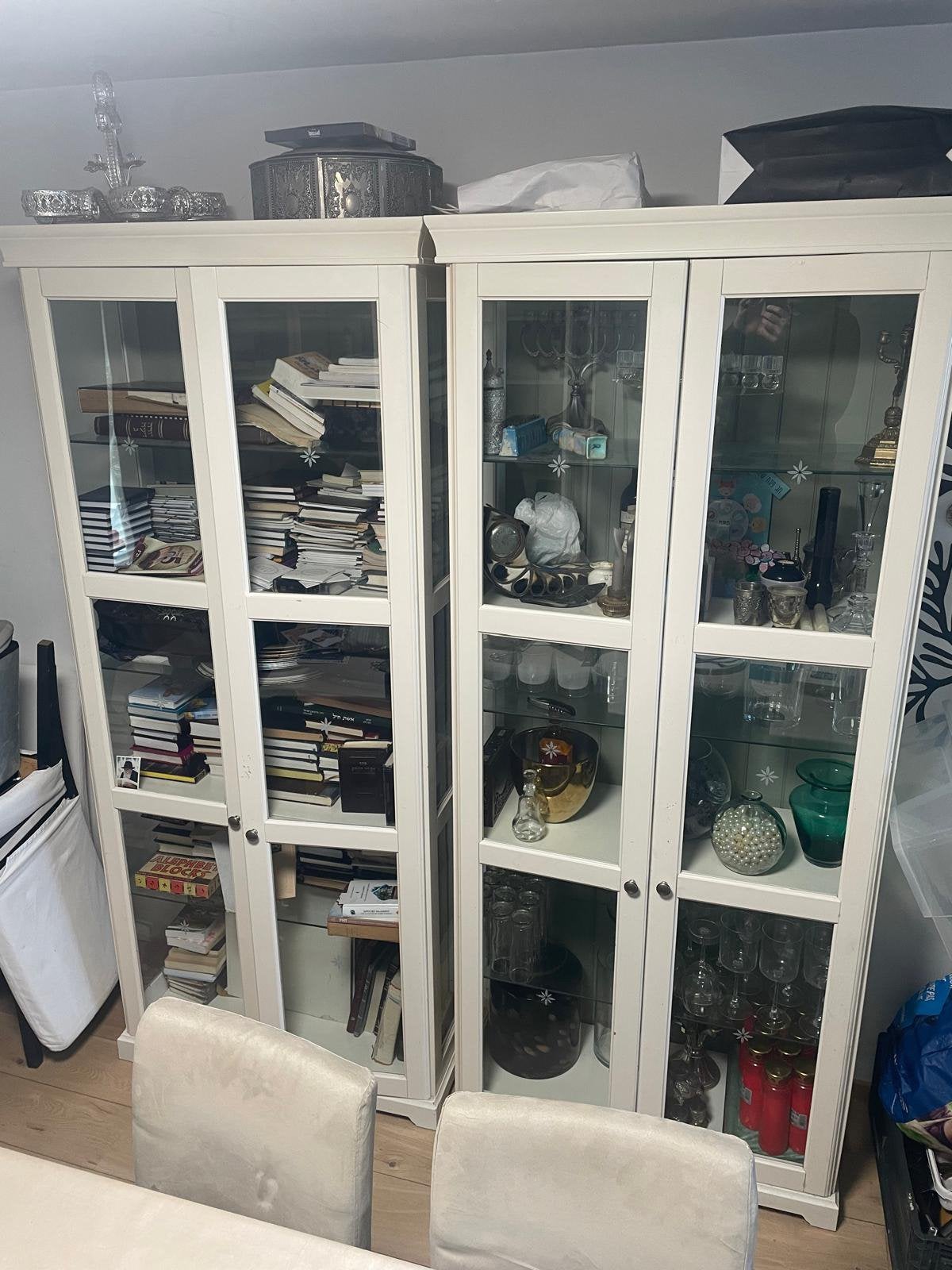 Lot de 3 bibliothèques vitrées IKEA, Enlèvement, Comme neuf