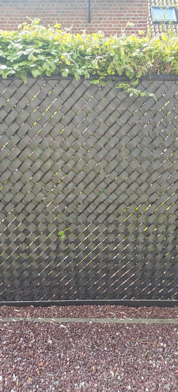 grijze PVC verduisteringslamellen voor omheining ± 60m, Tuin en Terras, Tuinhekken en Hekwerk, Ophalen
