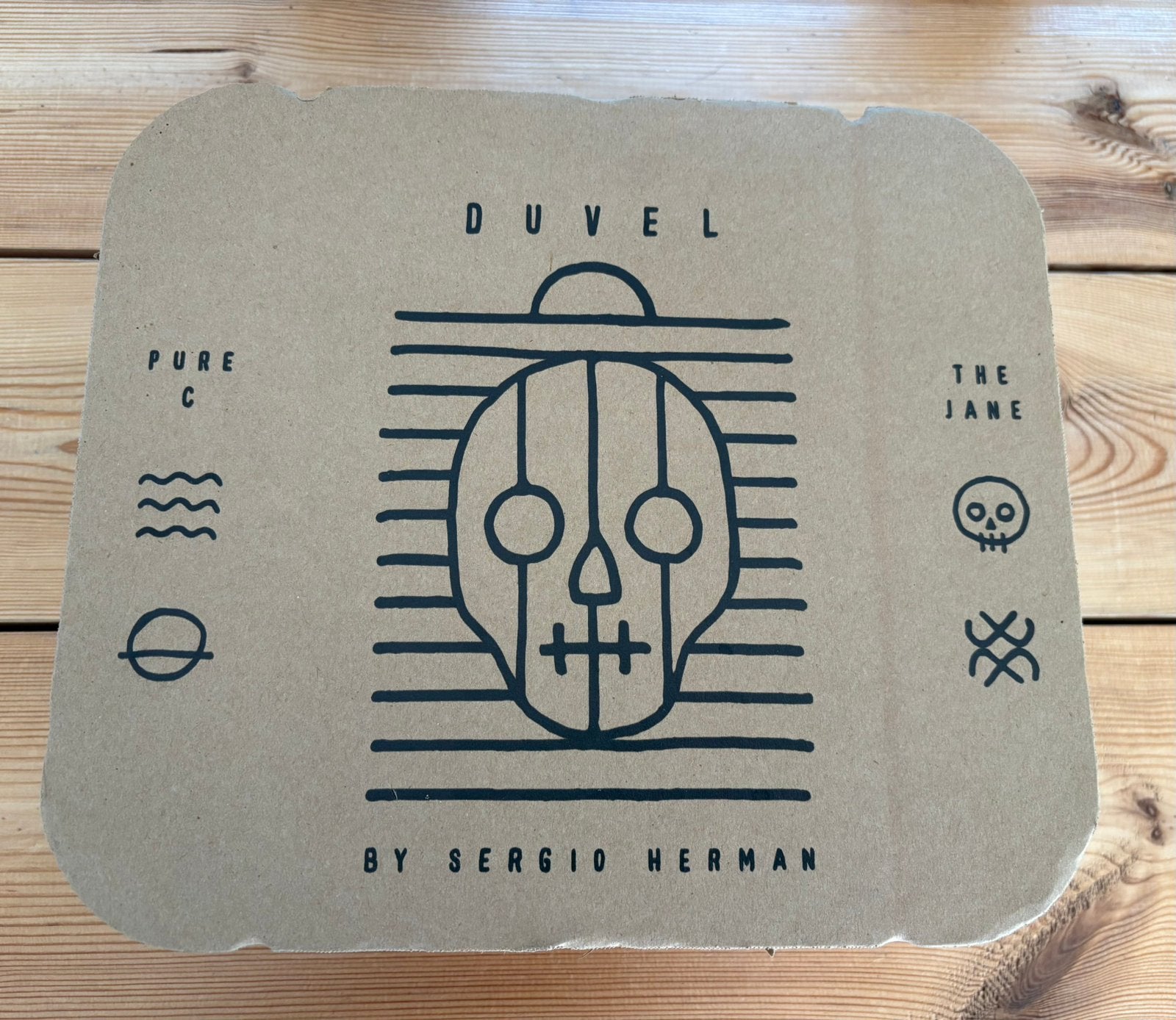 Duvelset Sergio Herman, Ophalen of Verzenden, Zo goed als nieuw, Bierglas