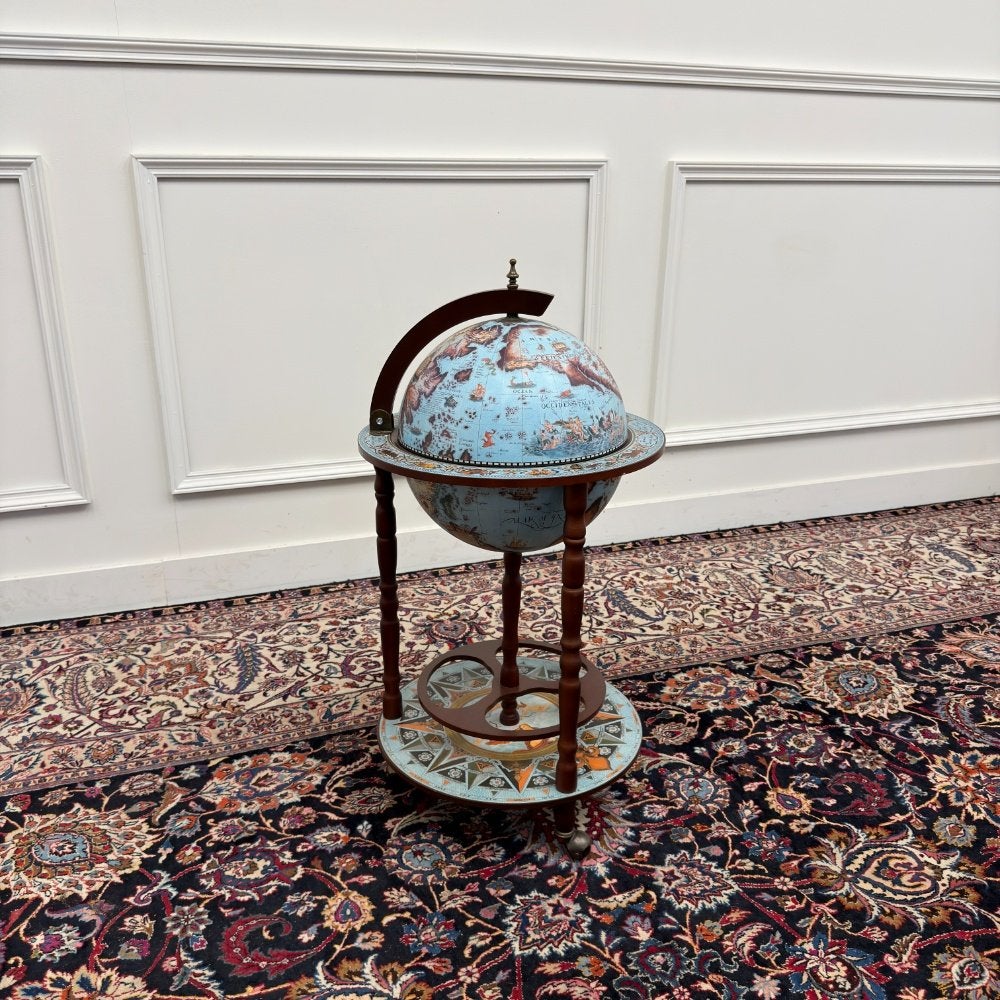 Klassiek Engelse Drankglobe Wereldbol Vloermodel, Enlèvement ou Envoi