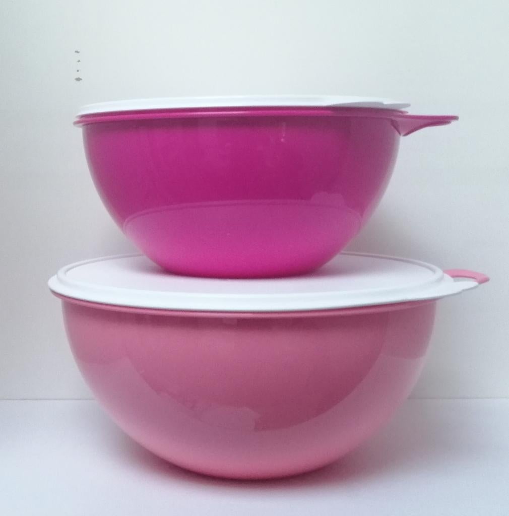 Tupperware™ « Super Mixing Bowl » 4,5 en 7,8 liter - roze, Huis en Inrichting, Keuken | Tupperware, Nieuw, Bak of Kom, Wit, Verzenden