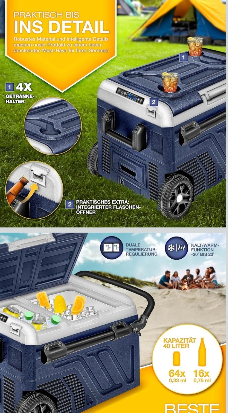 Compressor Koelbox 50L Dual zone – 12/24V & 230V 
Nieuw., Caravans en Kamperen, Ophalen, Nieuw, Koelbox, Compressor