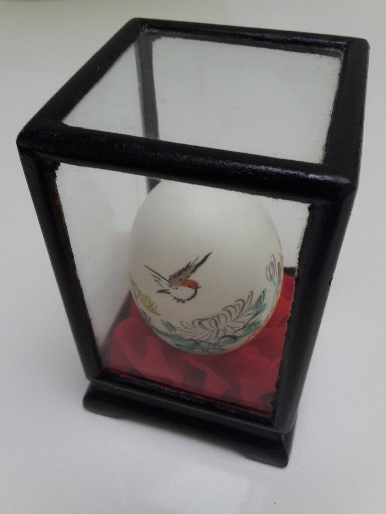 Oud handbeschilderd ei uit China of Japan, in perfecte staat, Ophalen of Verzenden, Zo goed als nieuw