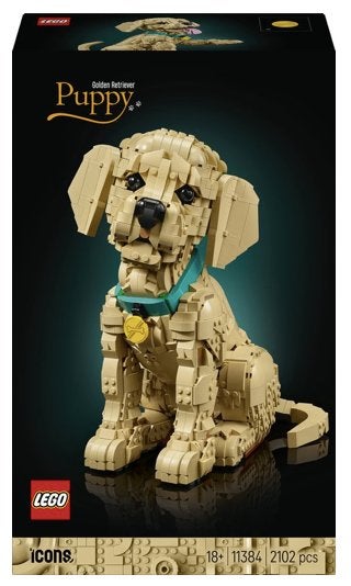 LEGO Icons Golden Retriever Puppy -- 11384, Lego, Ensemble complet, Comme neuf, Icons