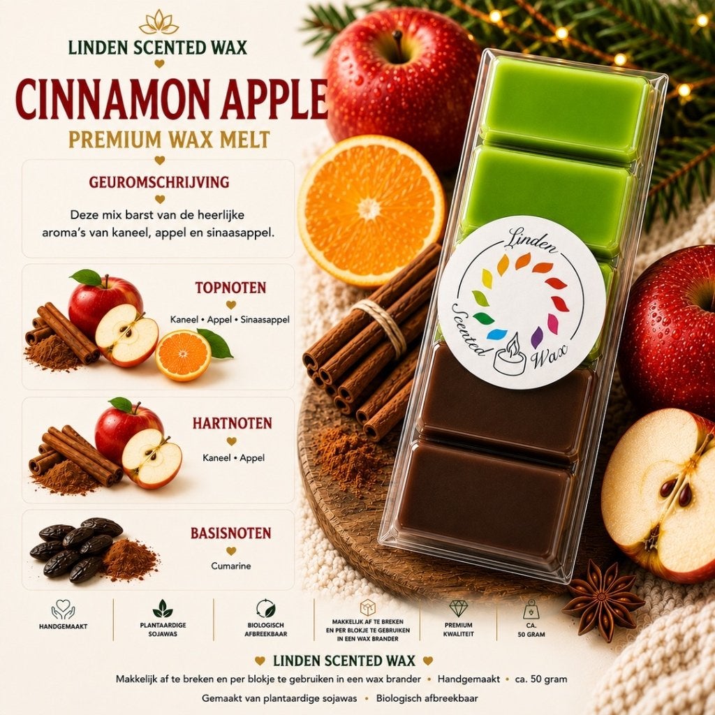 Waxmelts parfum APPLE CINNAMON wax melt christmas, Enlèvement ou Envoi, Neuf, Cire, Bougie