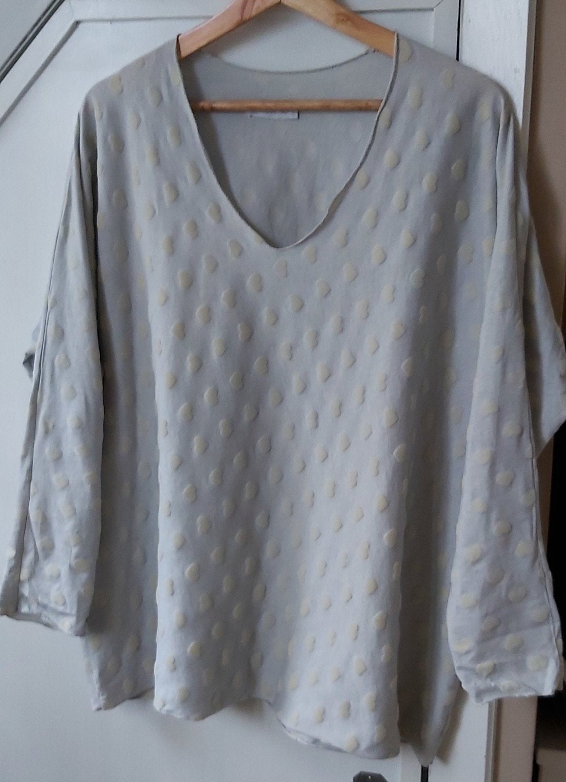 Prachtige top X.L met fluwelen harten Italy., Vêtements | Femmes, Made in Italy, Gris, Enlèvement ou Envoi, Comme neuf