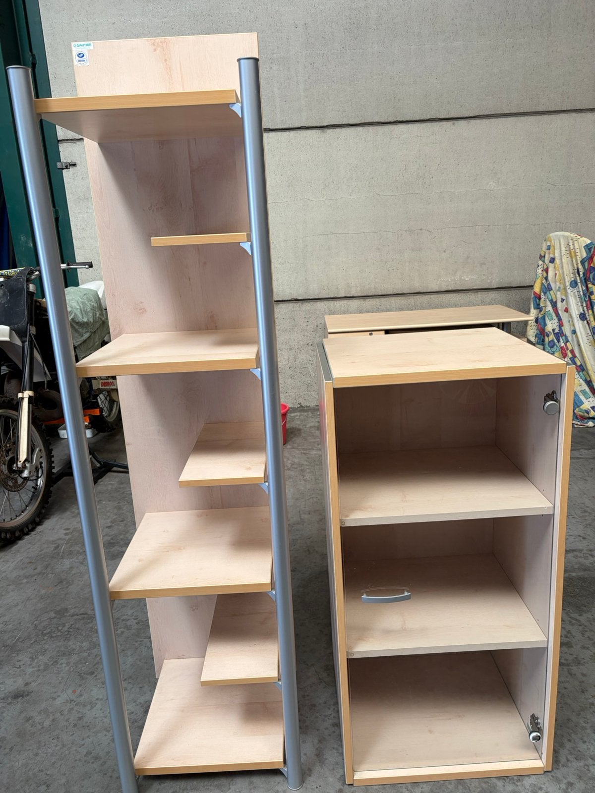 Kast + boekenkast + bureau, Ophalen, Gebruikt
