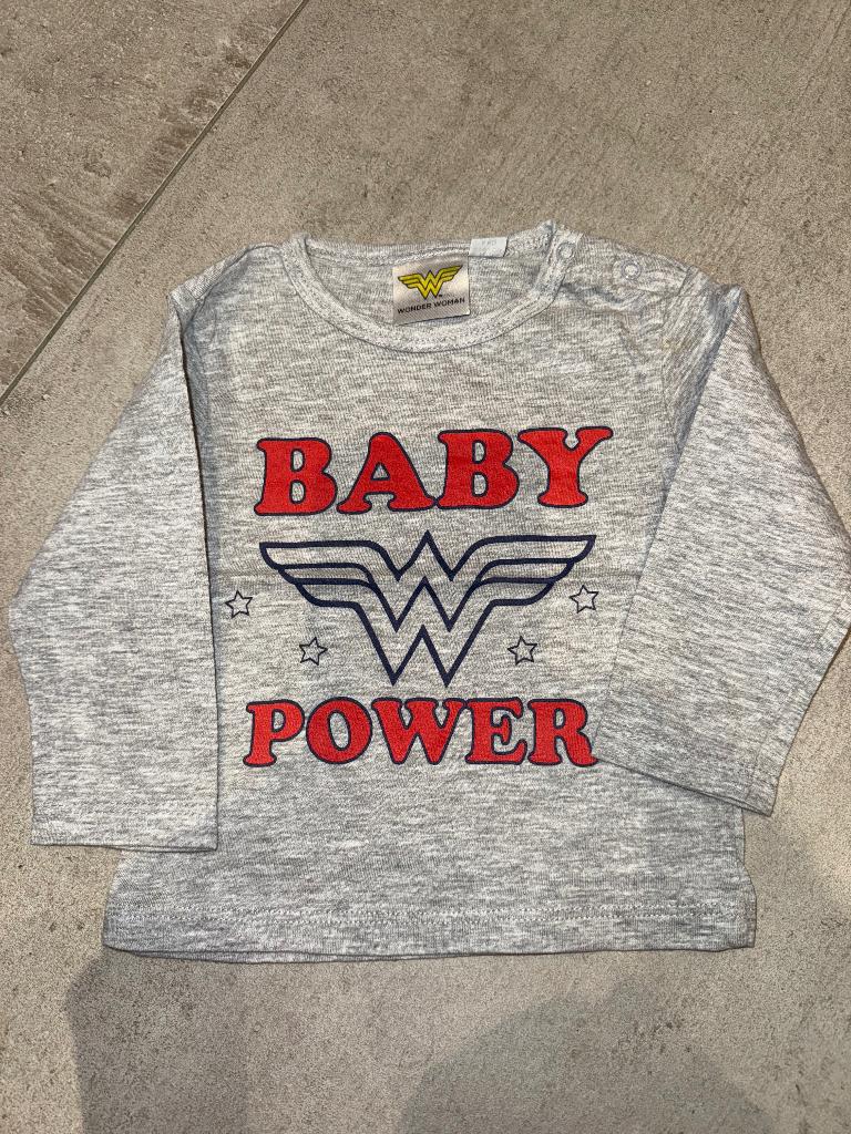 Blouse Wonder Woman grise à motifs, Neuf, Garçon ou Fille, Chemisette ou Manches longues, Wonder Woman