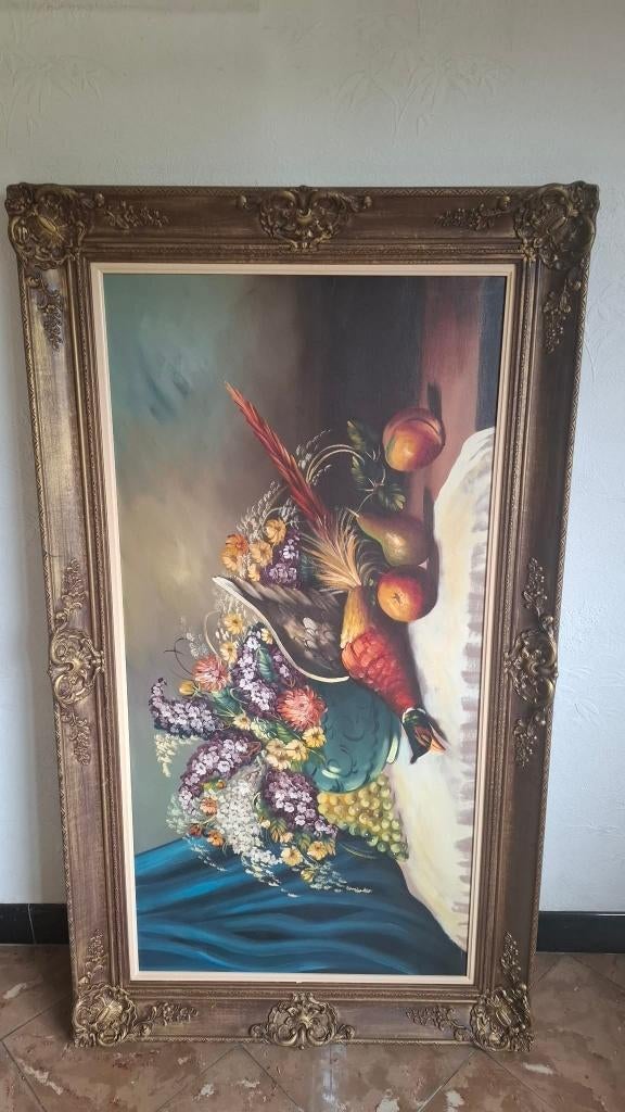 Klassiek schilderij stilleven met goudkleurige kader, Antiek en Kunst, Ophalen