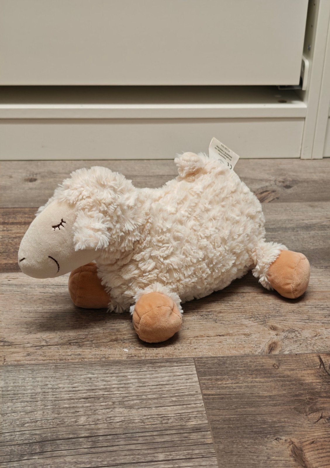 Peluche mouton, Enlèvement ou Envoi, Blanc, Comme neuf, Moyen (20 à 80 cm)