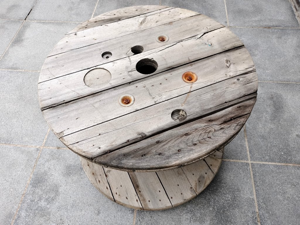 kabelhaspels, Jardin & Terrasse, Tables de jardin, Enlèvement, Utilisé, Rond, Bois