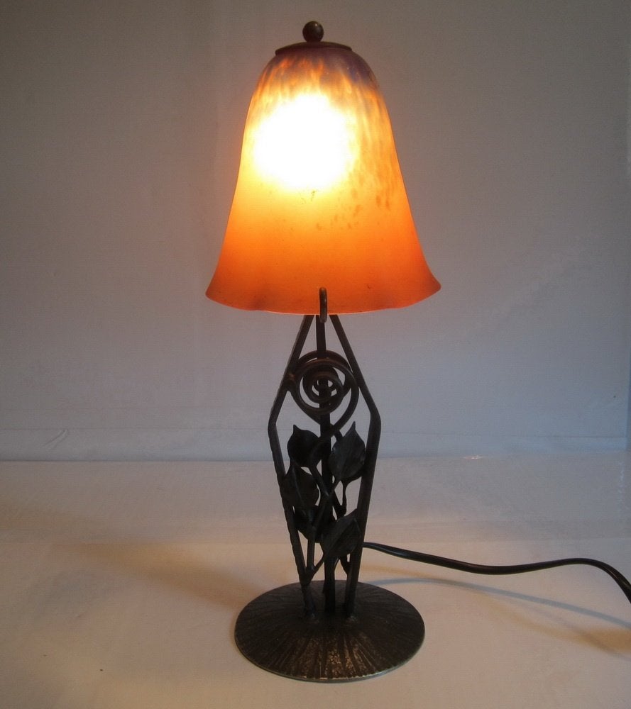 Antieke Schneider lamp, tafellamp, art nouveau, Antiek en Kunst, Antiek | Verlichting, Verzenden