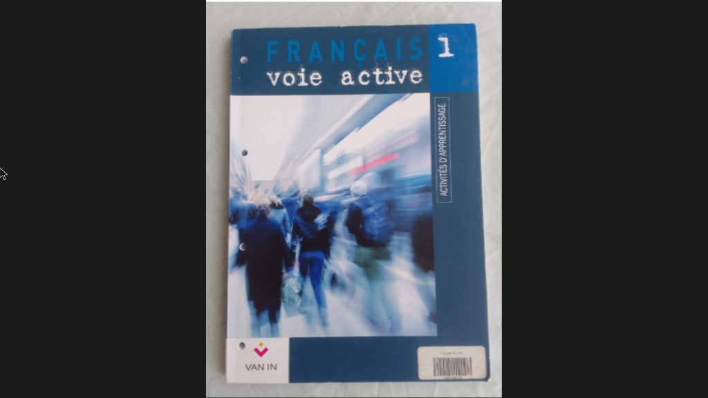 Français Voie Active 1 Activités d'apprentissages., Livres, Enlèvement ou Envoi, Van in, Français, Comme neuf