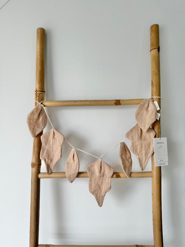 Nobodinoz Lin Français Leaf Garland Sand, Enlèvement ou Envoi, Neuf