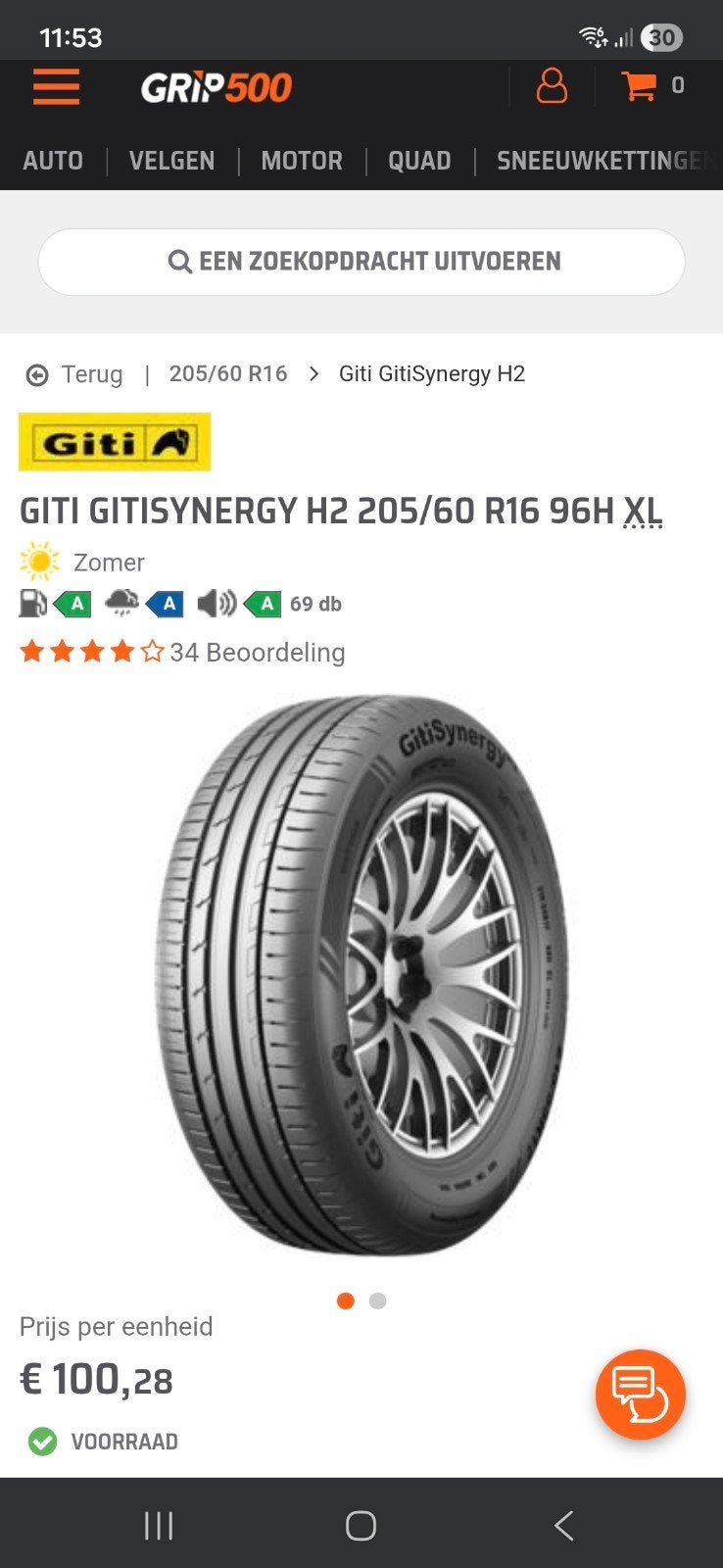 banden vw caddy, Auto-onderdelen, Banden en Velgen, Ophalen, Bestelwagen, 16 inch, Nieuw