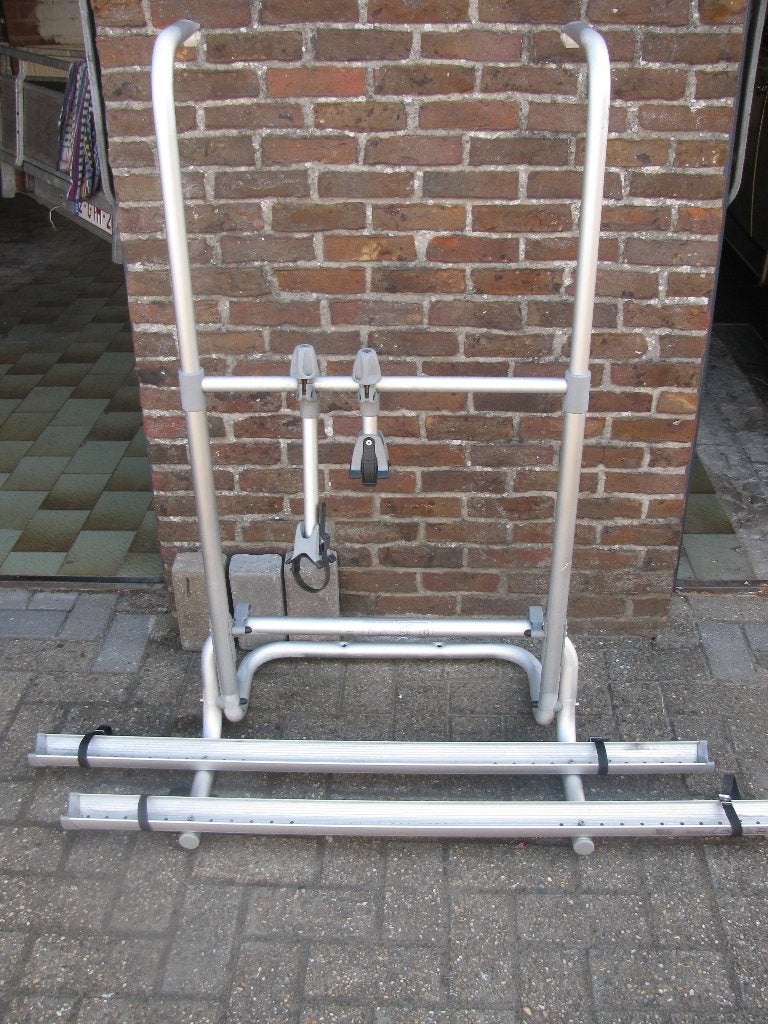 Fietsendrager voor op camper, Autos : Divers, Porte-vélos, Enlèvement, 2 vélos, Utilisé, Accessoire porte-vélos