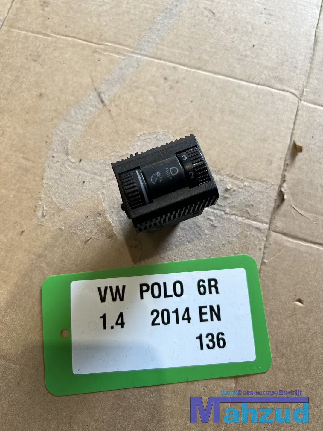 VW POLO 6R hoogteregeling koplamp schakelaar 2009-2017, Auto-onderdelen, Gebruikt, Volkswagen, Volkswagen AG, Vw@volkswagen.de