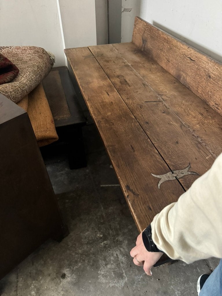 Antieke plooi tafel, Ophalen