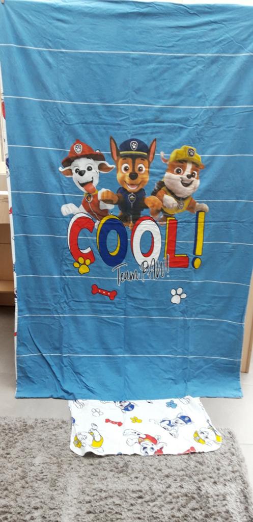 Dekbedovertrek en kussensloop Paw Patrol, Ophalen, Zo goed als nieuw, Dekbedovertrek