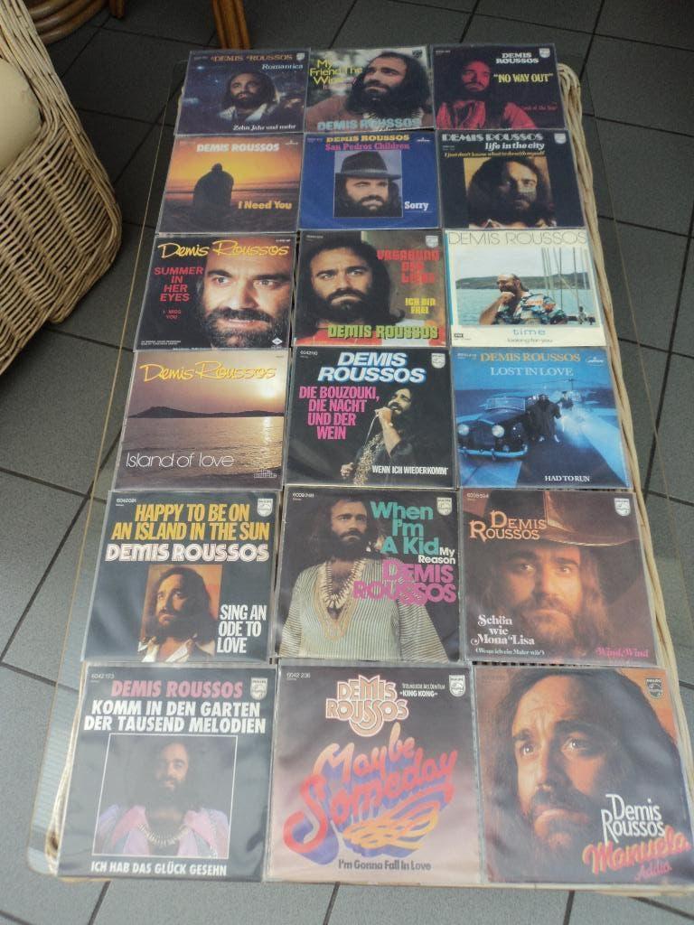 Demis roussos 36 singles voor 25 euro!, Cd's en Dvd's, 7 inch, Single, Ophalen of Verzenden, Pop