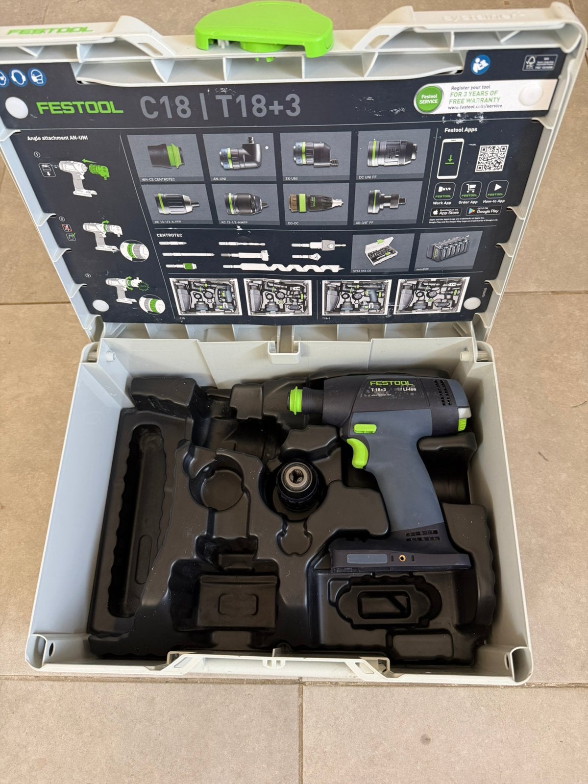Festool T 18+3 (alles op de foto), Doe-het-zelf en Bouw, Ophalen, Gebruikt