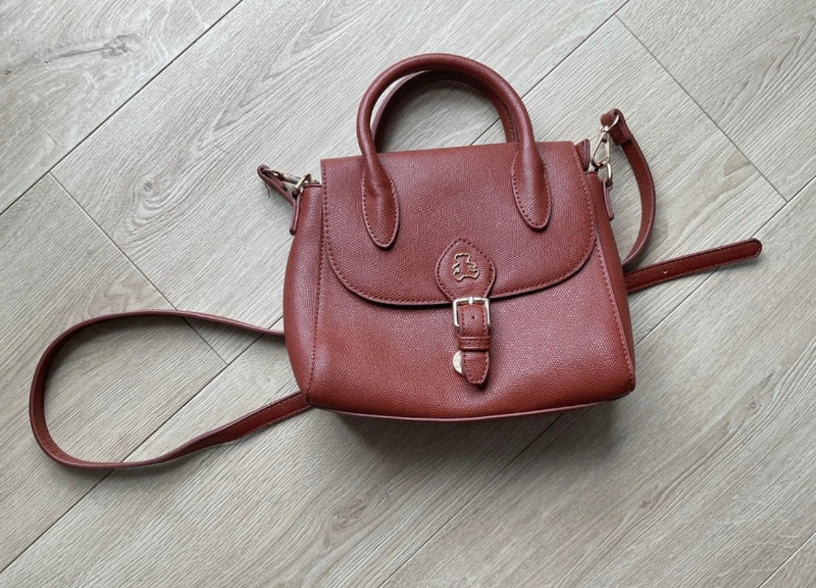lulu castagnette vintage y2k crossbody bag brown handbag, Enlèvement, Utilisé, Brun