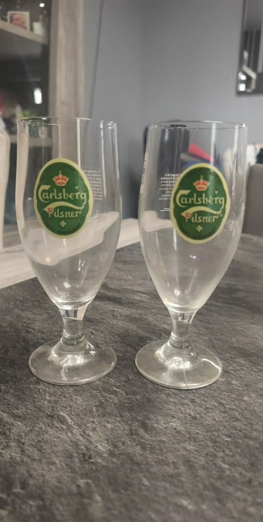 2 verres a biere Carlsberg  a dinner, Collections, Marques de bière, Enlèvement, Comme neuf