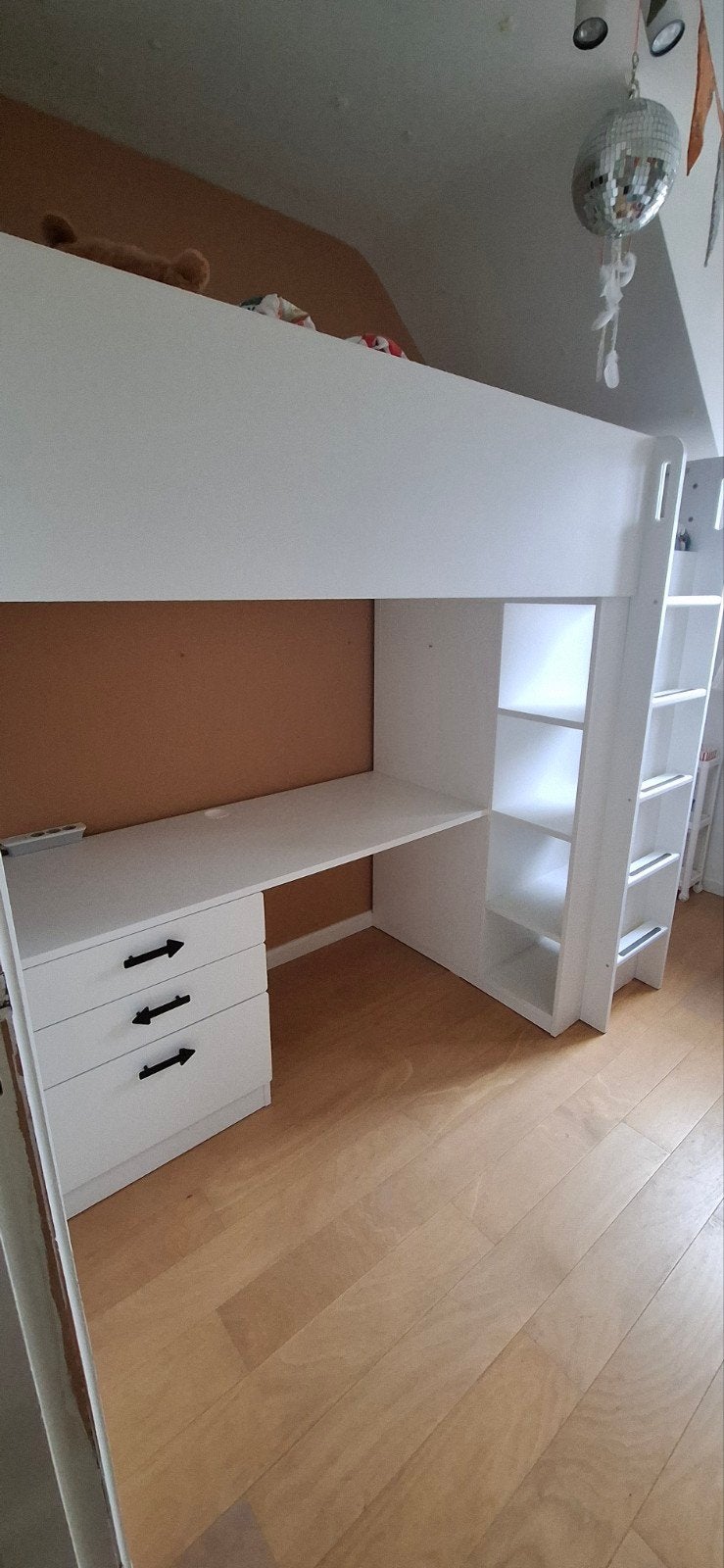 hoogslaper met bureau, Ophalen, Gebruikt, Hoogslaper