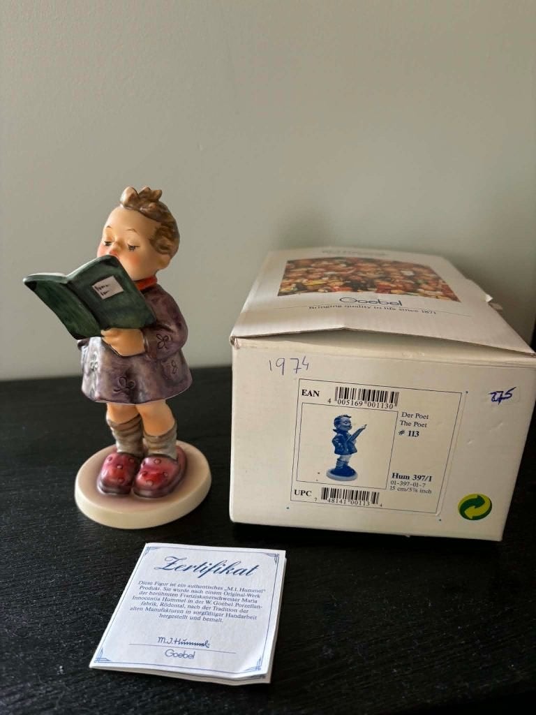 Hummel Goebel Poet, boîte disponible, Collections, Enlèvement ou Envoi, Comme neuf, Hummel