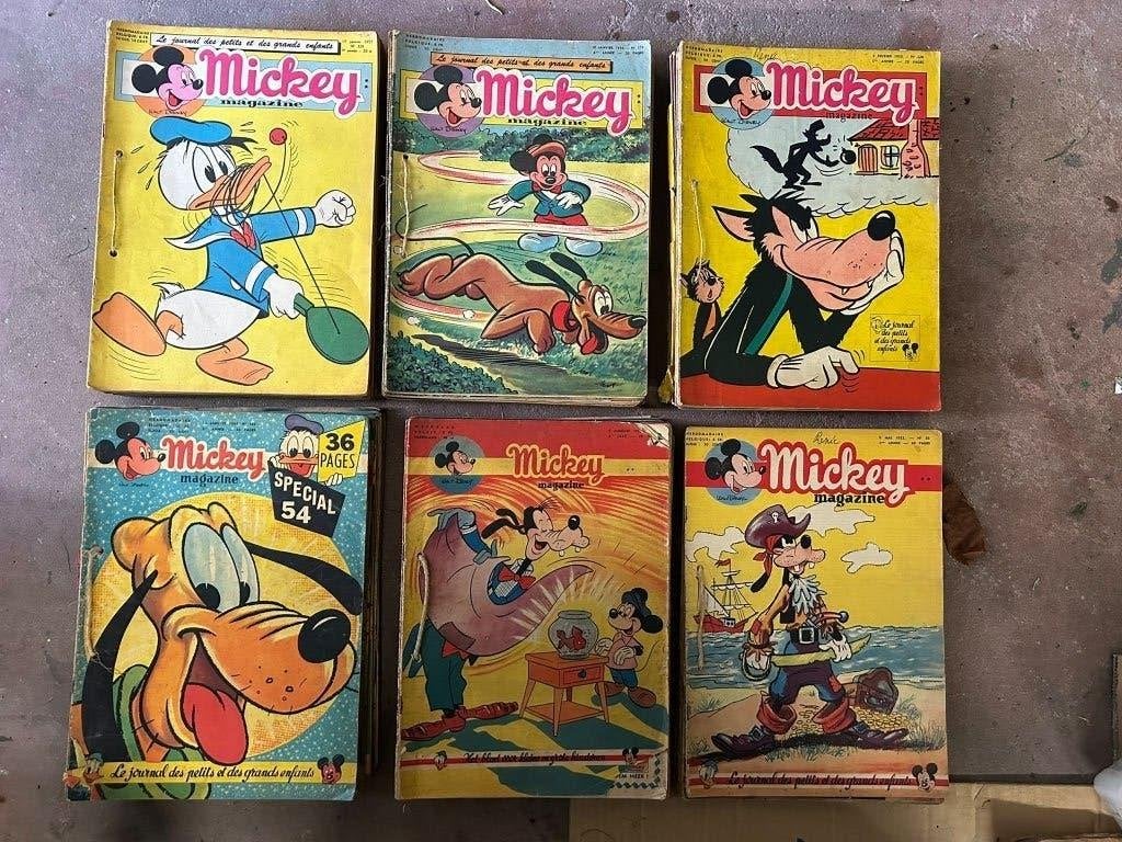 Mickey Magazine (gros LOT), Ophalen, Mickey Mouse, Gebruikt, Papier, Kaart of Schrift
