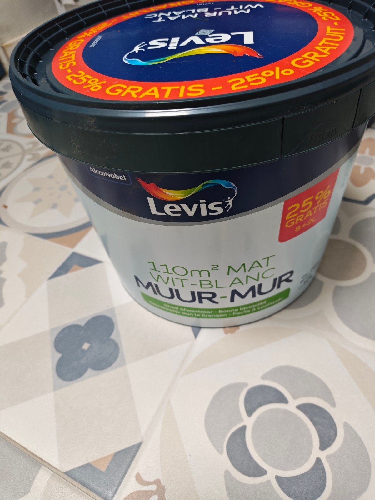 Peinture blanc mat levis 10L NEUF, Enlèvement, Blanc, Peinture