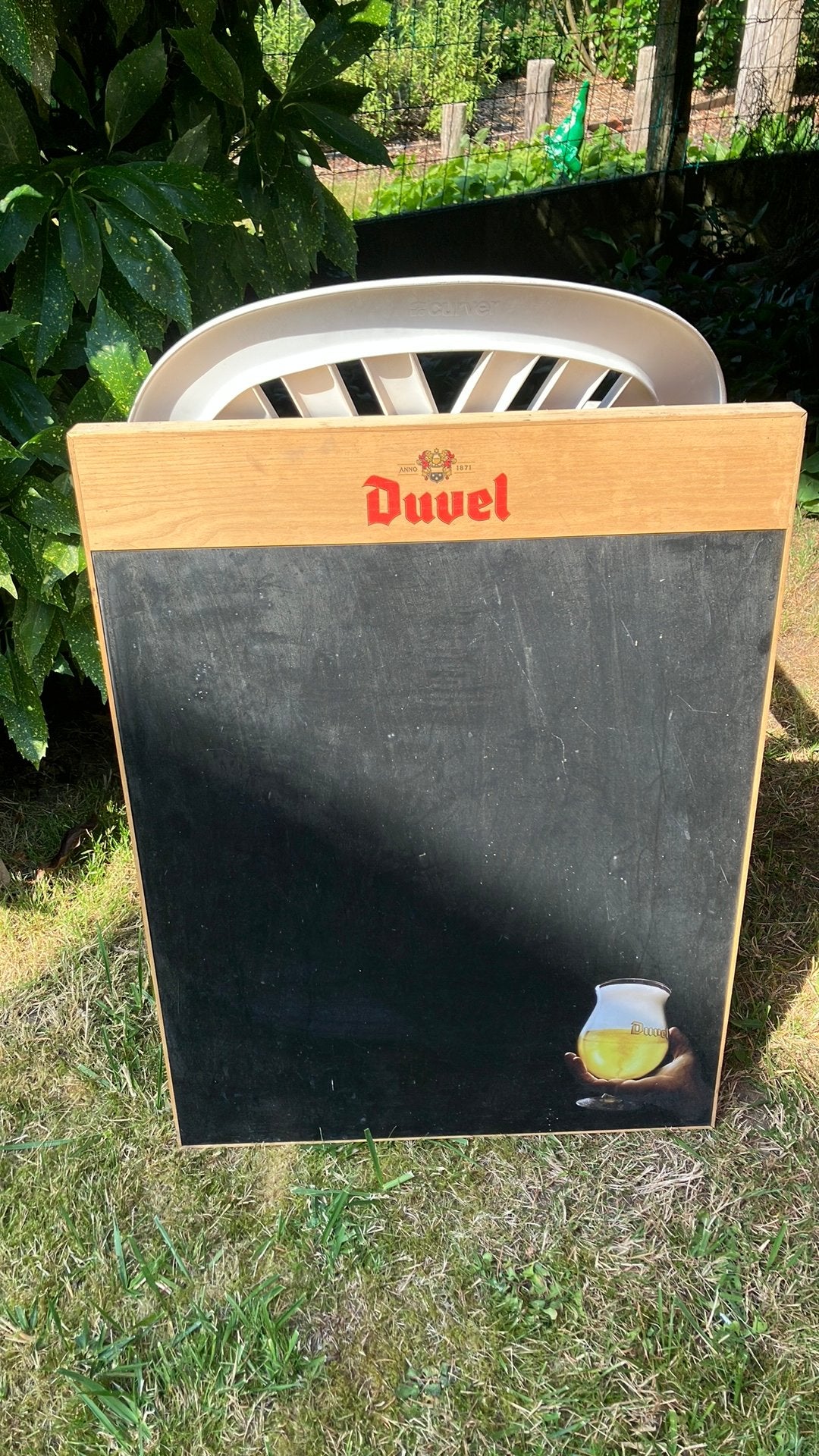 Krijtbord Duvel Groot bord H 80 B 60, Enlèvement, Comme neuf, Duvel