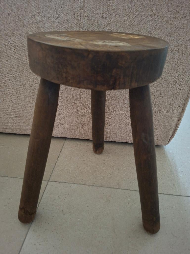 Antieke houten melkkrukje, Ophalen of Verzenden