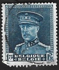 1 Postzegel België 1931 Koning Albert I "met kepi", Postzegels en Munten, Koninklijk huis, Frankeerzegel, Ophalen of Verzenden